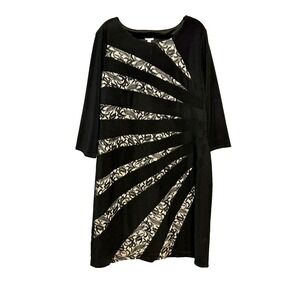 Avenue Artsy Minimalist Shift Dress Women Size 22/24 Power Dressing Femme Fatale